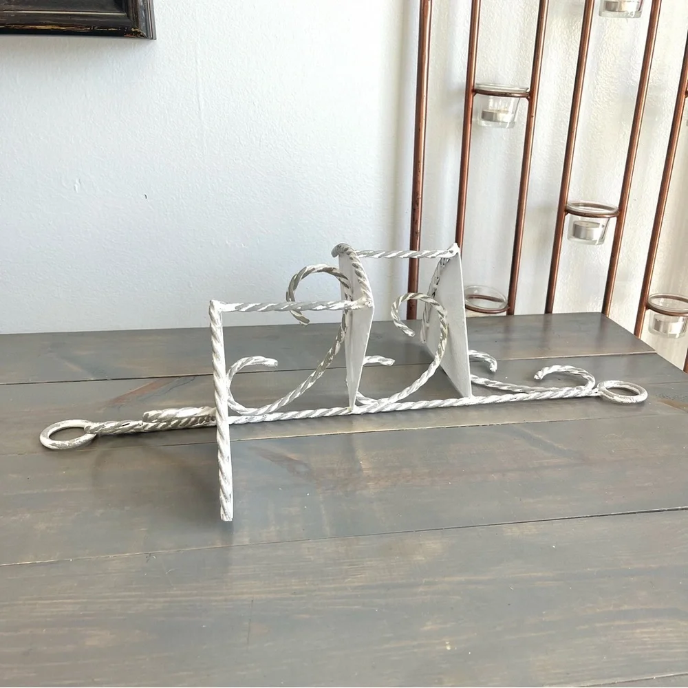 Eclectic Revival Distressed Hand Painted Upcycled Vintage Hanging Corner Shelf
